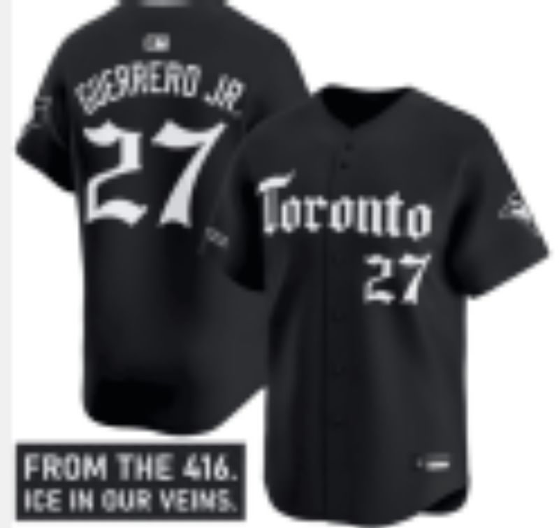 Men 2026 Toronto Blue Jays #27 Guerrero jr Black 5th generation Joint Name Nike MLB Jersey style 1212->toronto blue jays->MLB Jersey